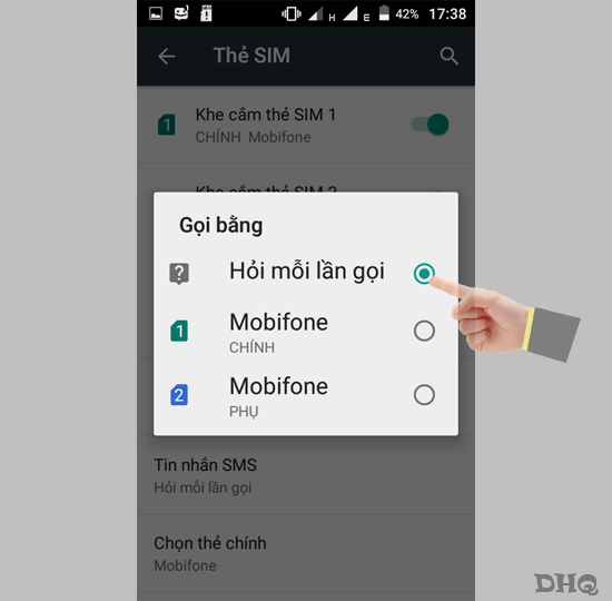 Chọn hỏi mỗi lần gọi